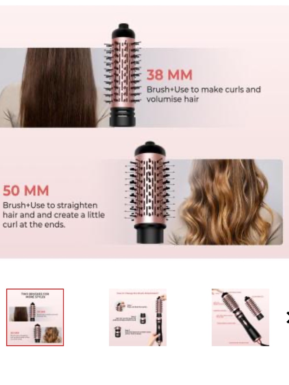 $70. OKWRAP Rotating Hair Dryer Brush 3-in-1 360° Rotating Hot Air Brush New! - Picture 2 of 16